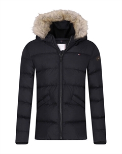 Куртка с мехом на капюшоне, черный Tommy hilfiger