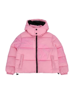 Детская стеганая куртка с монограммой MSGM, розовый Msgm kids