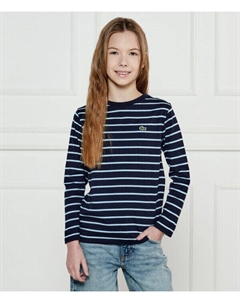Лонгслив детский в полоску, синий Lacoste