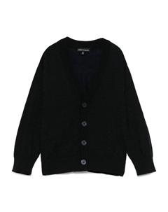 Кардиган с жаккардовым логотипом, синий Emporio armani kids
