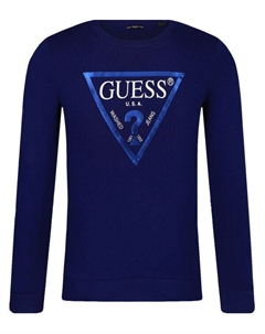 Толстовка Regular Fit, синий / голубой / белый Guess