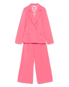 Костюм с двубортным пиджаком, розовый Abel & lula