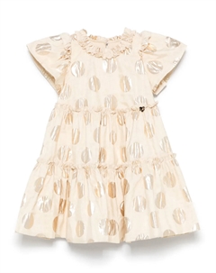 Платье в горох, золотой Monnalisa