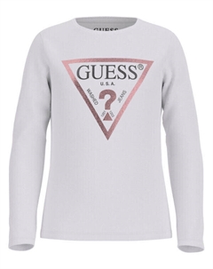 Лонгслив детский хлопковый, серый Guess
