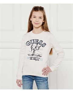 Лонгслив детский с принтом, бежевый Guess