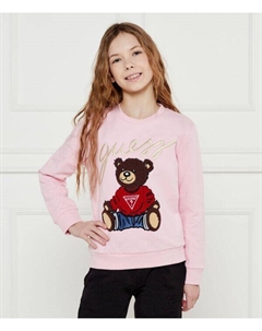 Свитшот детский с вышивкой медведя, розовый Guess