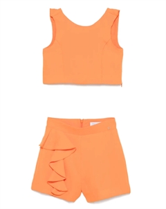 Комплект из топа и шорт с оборками, оранжевый Abel & lula