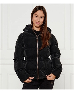 Куртка женская приталенная с капюшоном, черный Ea7