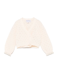 Кардиган рыхлой вязки, нейтральный цвет Emporio armani kids