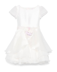 Платье с цветочной аппликацией, белый Monnalisa