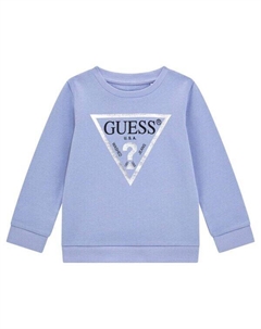 Свитшот детский с логотипом бренда, синий Guess