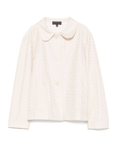 Детский пиджак с жаккардовой монограммой, нейтральный цвет Emporio armani kids