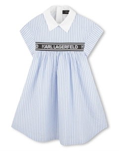 Платье-рубашка в полоску, синий Karl lagerfeld kids