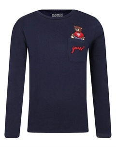 Лонгслив Regular Fit, темно-синий Guess