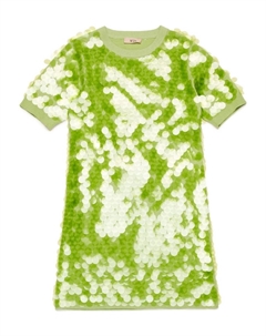 Платье мини с пайетками, зеленый Nº21 kids