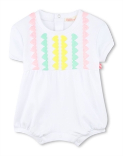 Комбинезон с вышивкой, белый Billieblush