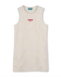 Жаккардовое платье с узором, нейтральный Kenzo kids