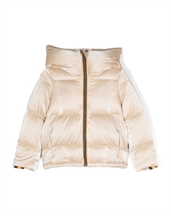 Пуховик на молнии с капюшоном, нейтральный цвет K way kids