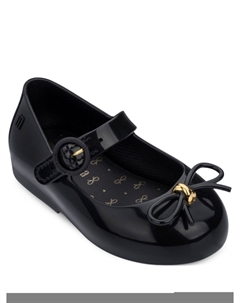 Балетки с бантами, черный Mini melissa