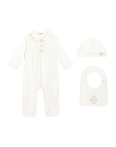 Kids комплект для новорожденного с вышивкой, белый Dolce&gabbana