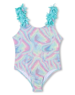 Купальник с принтом, синий Billieblush