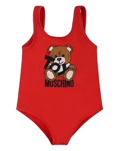 Купальник с мотивом Teddy Bear, красный Moschino kids