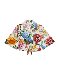 Kids рубашка с цветочным принтом, белый Dolce&gabbana