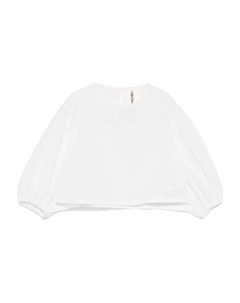 Блузка с объемными рукавами, белый Simonetta