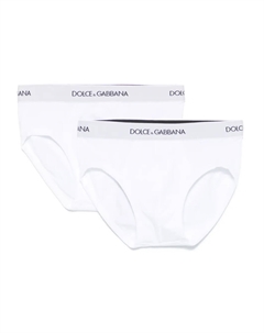 Kids комплект из двух трусов, белый Dolce&gabbana