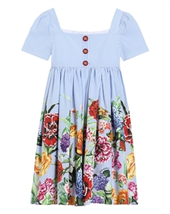 Kids платье в полоску, синий Dolce&gabbana