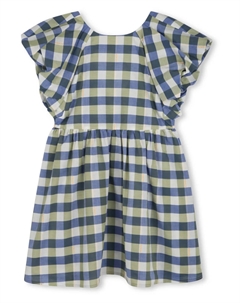 Клетчатое платье, синий Kenzo kids