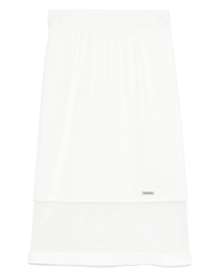 Юбка с сетчатой вставкой, белый Monnalisa