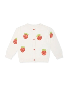 Кардиган с вышитым мотивом, белый Stella mccartney kids