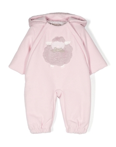 Дутый ромпер с искусственным мехом, розовый La stupenderia