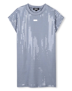 Платье-футболка с пайетками, синий Dkny kids