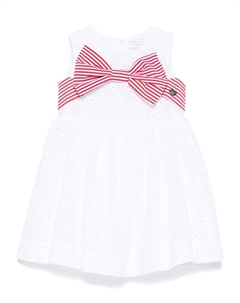 Платье с цветочной вышивкой, белый Monnalisa