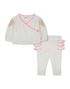 Комплект из топа, брюк и шапки, нейтральный цвет Billieblush