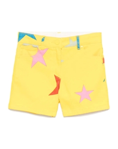 Шорты со звездным принтом, желтый Stella mccartney kids