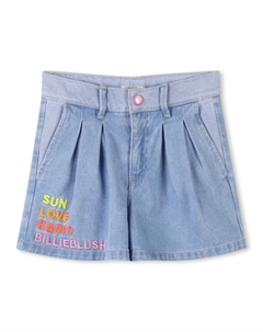 Джинсовые шорты со складками, синий Billieblush