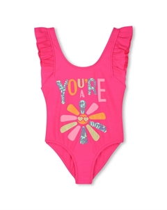 Купальник с оборками, розовый Billieblush