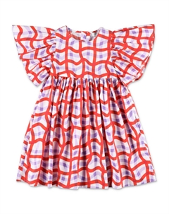 Клетчатое платье, красный Stella mccartney kids