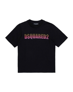Футболка с логотипом, черный Dsquared2 kids