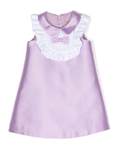 Атласное платье мини с оборками, фиолетовый Hucklebones london