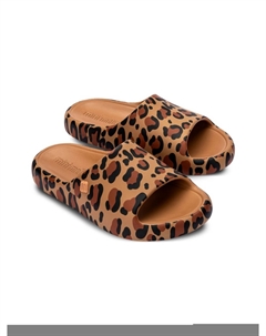 Слиперы с леопардовым принтом, нейтральный цвет Mini melissa