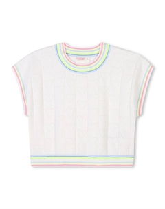 Трикотажный топ, белый Billieblush