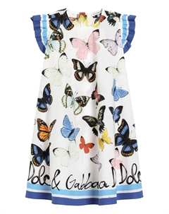 Kids платье с принтом, белый Dolce&gabbana