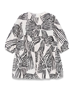 Платье с бантовым принтом, белый Simonetta