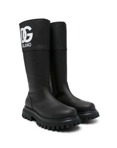 Kids ботинки с логотипом, черный Dolce&gabbana