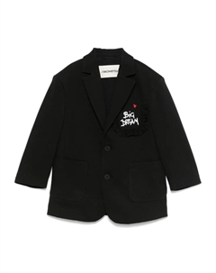 Блейзер с вышитым логотипом, черный Simonetta