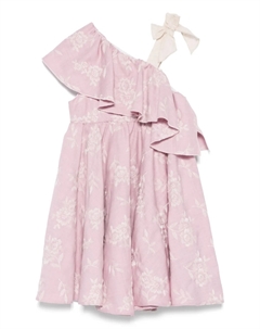 Платье с цветочной вышивкой, фиолетовый La stupenderia